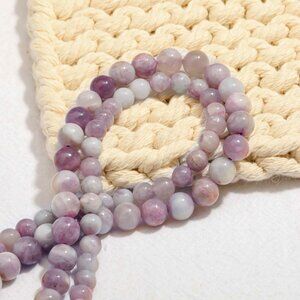 6mm Plum Blossom Chalcedony Round Beads DIY Jewelry Making